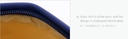 Feather Pattern Cosmetic Bag(Medium)(White and Blue)