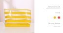 Striped Clear Makeup Bag