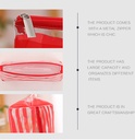 Striped Clear Makeup Bag