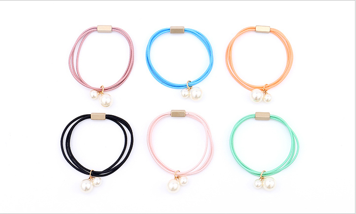 Artificial Pearl Hair Rope 2PCS