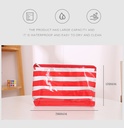 Striped Clear Makeup Bag