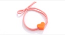 Heart-shape Pendant Knot Hair Rope 2PCS