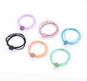 Square Pendant Artificial Pearl Hair Rope 2PCS