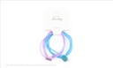 Square Pendant Artificial Pearl Hair Rope 2PCS