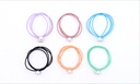 Square Pendant Artificial Pearl Hair Rope 2PCS