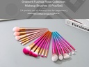 Gradient Fuchsia Rose Collection Makeup Brushes (6 Pcs/Set)