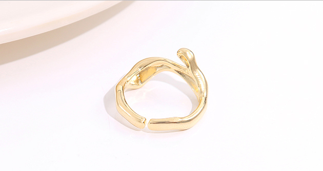 Unique V Shaped Glossy Ring