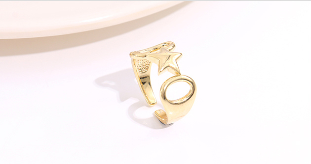 Stylish Circle Pentastar Ring