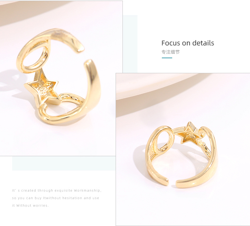 Stylish Circle Pentastar Ring