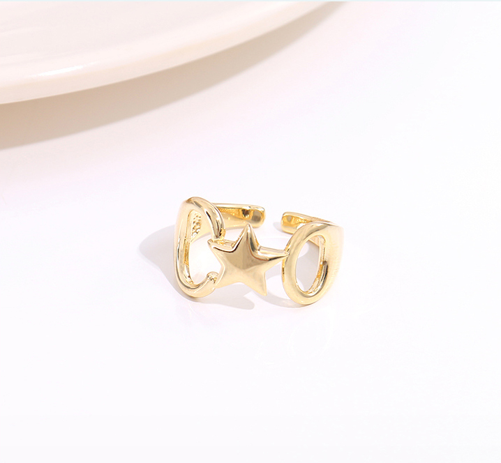 Stylish Circle Pentastar Ring