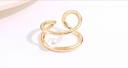 Stylish Double Circles Glossy Ring