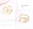 Stylish Double Circles Glossy Ring