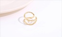 Stylish Double Circles Glossy Ring