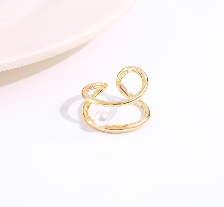 Stylish Double Circles Glossy Ring