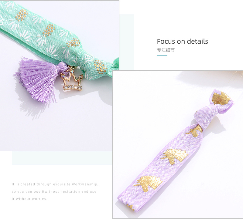Cute Ribbon Pineapple Hair Rope