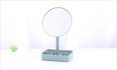 Round Desk Mirror with Storage Case
