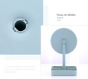 Round Desk Mirror with Storage Case