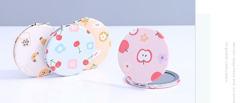 Summer Fruit Round Portable Mirror