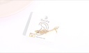 925 Silver Needle Leaves Ear Clip