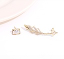 925 Silver Needle Leaves Ear Clip