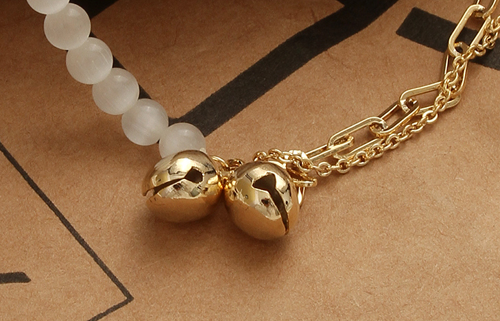 Cat's-eye Gem Small Bell Bracelet