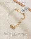 Cat's-eye Gem Small Bell Bracelet
