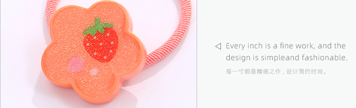 Flower Fruit Hair Rope for Kids 2PCS