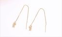 Spaceman Cat's-eye Gem Threader Earrings