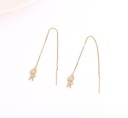 Spaceman Cat's-eye Gem Threader Earrings