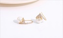 Classy Artificial Pearl Rhinestone Earrings