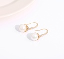 Classy Artificial Pearl Rhinestone Earrings
