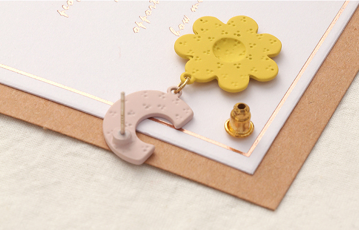Letter Flower Earrings