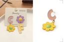 Letter Flower Earrings