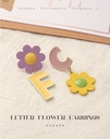 Letter Flower Earrings