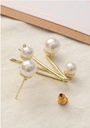 925 Silver Needle Cross Artificial Pearl Earrings
