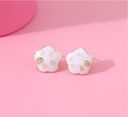 Golden Flower Simple Earrings