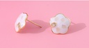 Golden Flower Simple Earrings