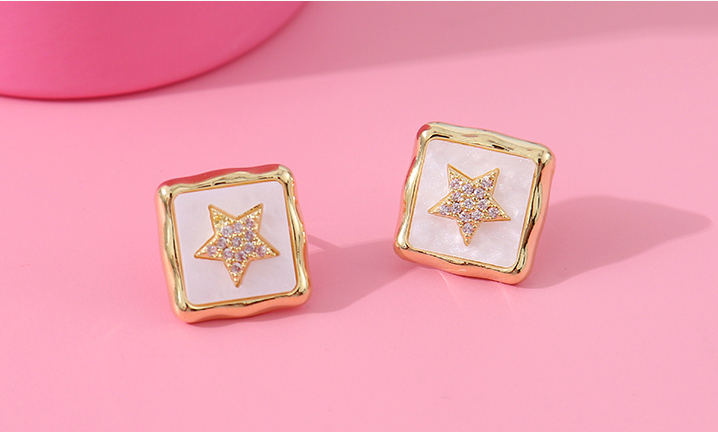Simple Pentastar Creative Earrings