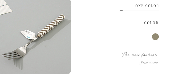 Geometric Collection Square Ceramic Handle Dinner Fork