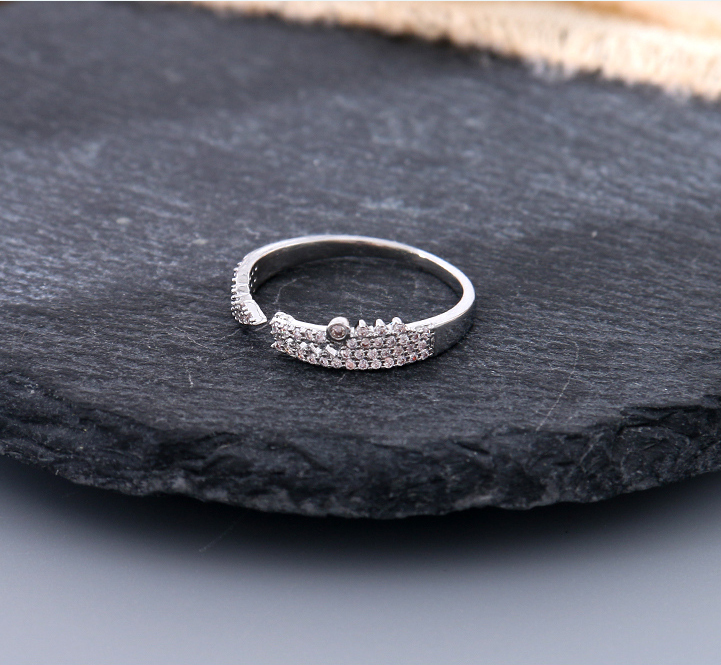 Double Layers Zircon Ring