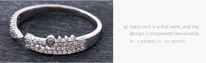 Double Layers Zircon Ring