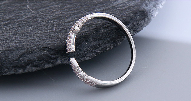 Double Layers Zircon Ring