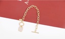 Rhinestone Square Pendant Bracelet
