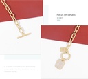Rhinestone Square Pendant Bracelet