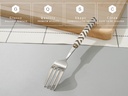 Geometric Collection Square Ceramic Handle Dinner Fork