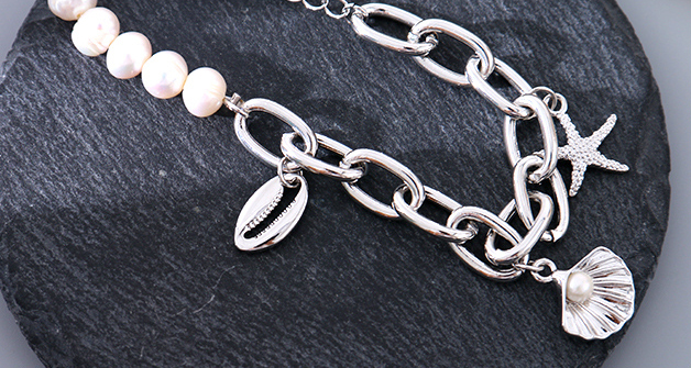 Simple Star Fish Artificial Pearl Bracelet