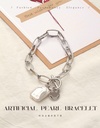 Stylish Metal Artificial Pearl Bracelet