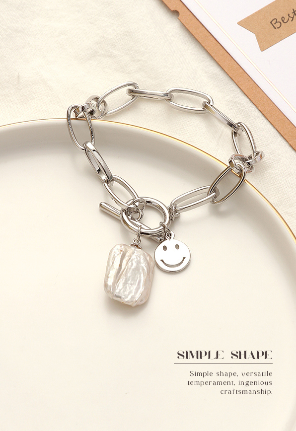Stylish Metal Artificial Pearl Bracelet