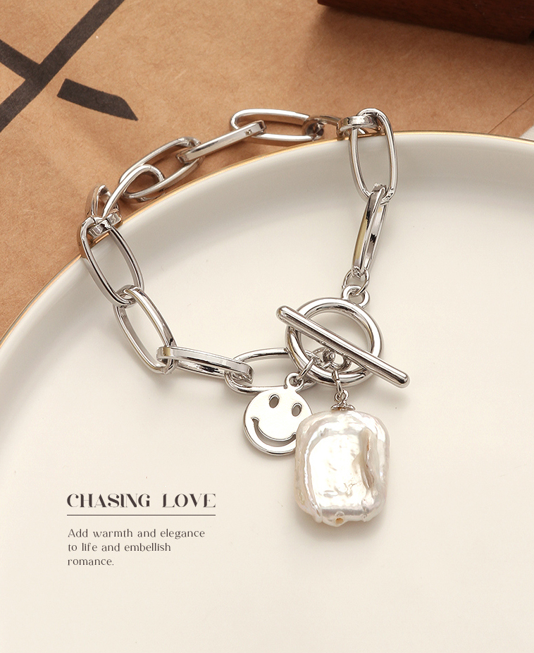 Stylish Metal Artificial Pearl Bracelet