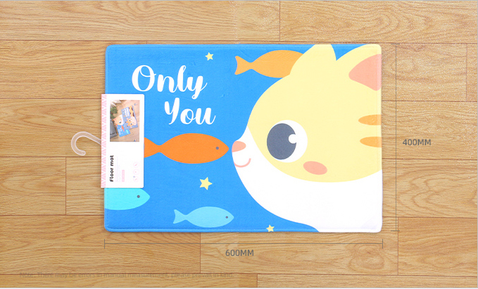 Flannel Cute Animal Floor Mat
